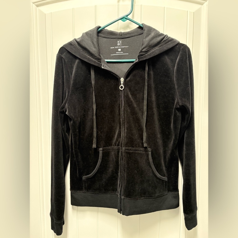 New York & Company Black Velour Jacket